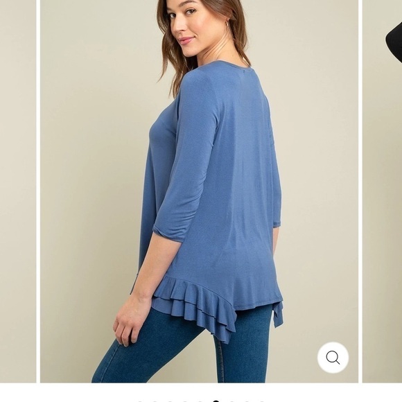 WOMEN'S TUNIC TOP-BLUE - Picture 3 of 3